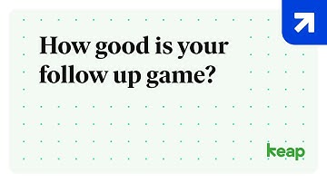 How good is your follow up game?