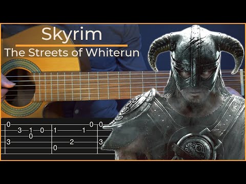 Skyrim - The Streets of Whiterun (Simple Guitar Tab)
