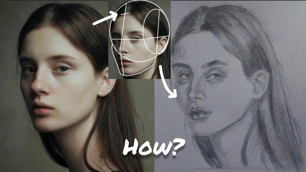 Turn the basic shapes into realistic portraits ( full process tutorial ...