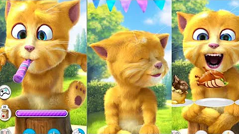 Video 4579041: talking ginger funny, cartoon talking, cat