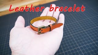 【レザークラフト】レザーベルトブレスレットの作り方～Making a Leather Bracelet