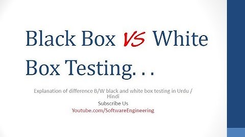 blackbox and whitebox testing in detail with example - Urdu Hindi
