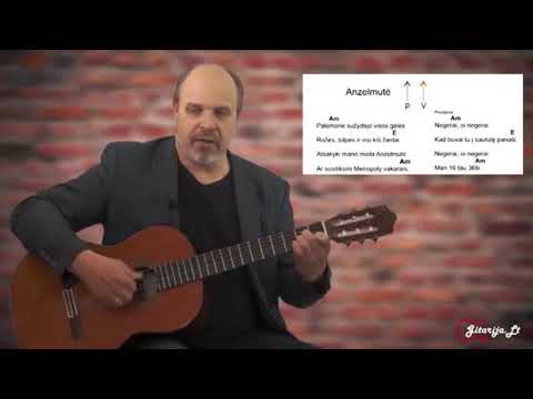 Video: Kaip Groti Gitaroje E7 Akordą