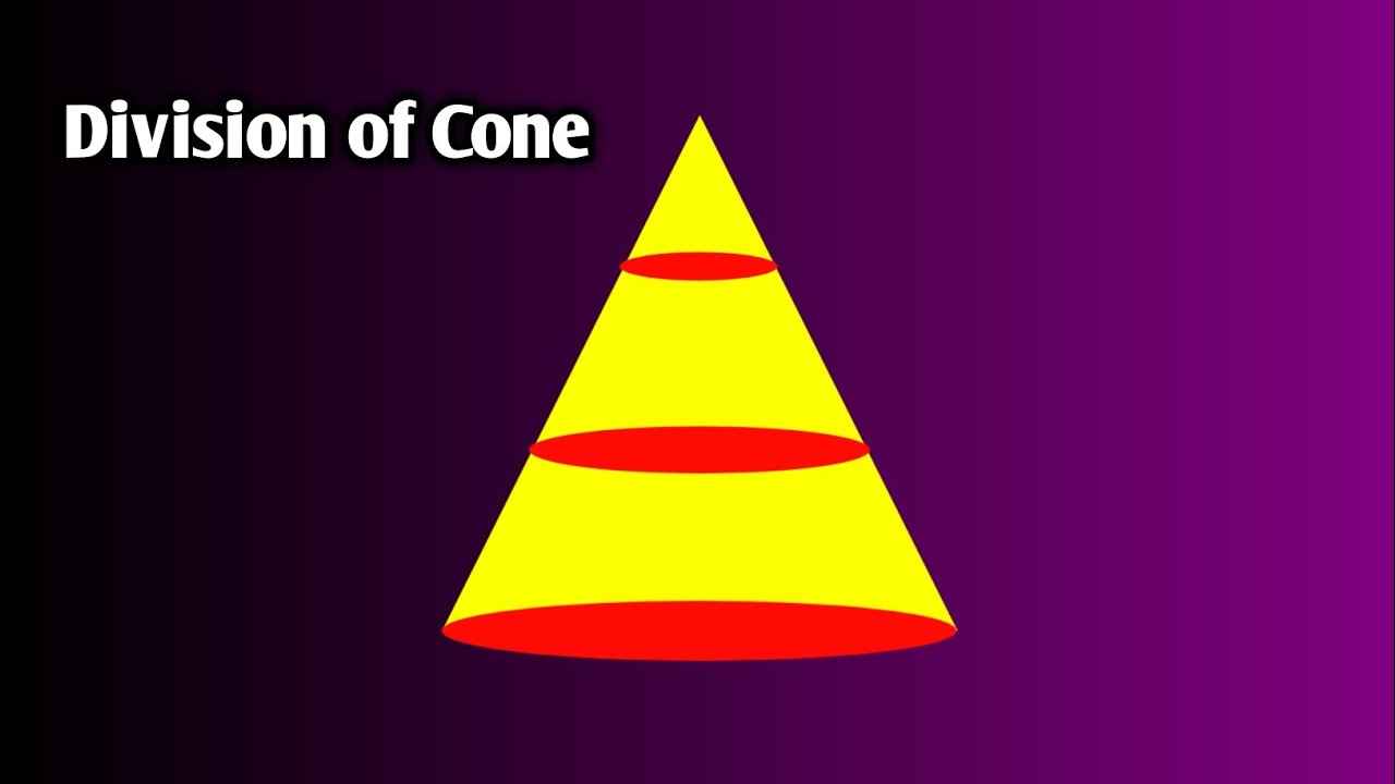 Division of Cone| by equal heights & volumes| Geometry tricks 🔥| # ...