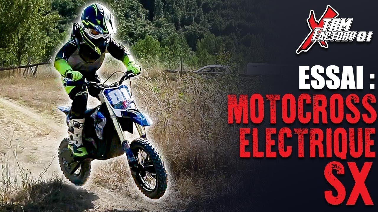 Motocross électrique enfant SX 1100W - XTRM81 - 12/10 - Bleu
