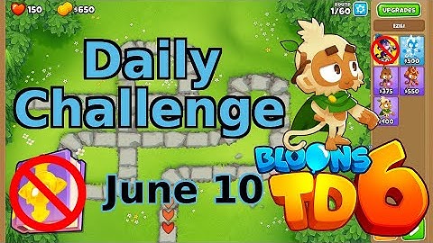 Bloons TD 6 Daily Challenge | Magic Only! | No Hero No MK | June 10 2022