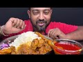 Bigbites eating rice with spicy chicken kosha murgil lal jhol eating