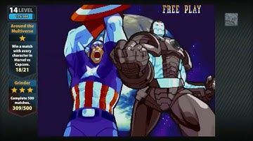 Marvel vs Capcom 1: Captain America and War Machine arcade playthrough