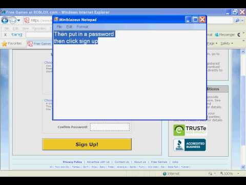 How To Make A Account On Roblox 2010 D Youtube
