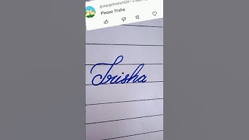 Trisha name write in cursive writing #cursive#writing#beautiful#shorts#clips#feeds