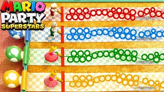Mario Party Superstars Minigames  Mario vs Luigi vs Peach vs Daisy (Hardest Difficulty)