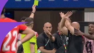 Hossam Hassan's X-sign protest vs Argentina earns yellow card | FIFA World Cup 2026™