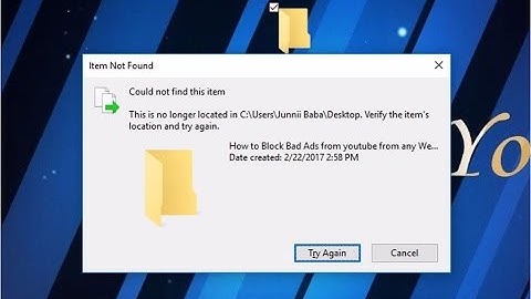 How to delete Undeletable file - Item not found error Urdu/hindi