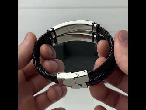 Парні браслети з індивідуальним гравіюванням "Custom"  силіконовий з вставккою з нержавіючої сталі, видео 1