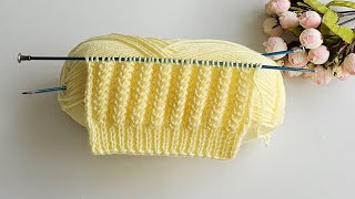 Iki Sırada Biten Yapımı Kolay Ve Güzeliki Şiş Örgü Modeliknitting Pattern Şfet