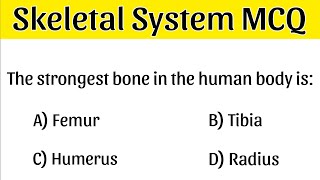 Skeletal System MCQ | skeletal system quiz | Skeletal System