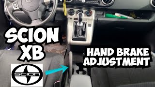 How to adjust the Parking Brake on a Scion Xb  2007 - 2015 2nd Gen ( Hand Brake - Emergency Brake )
