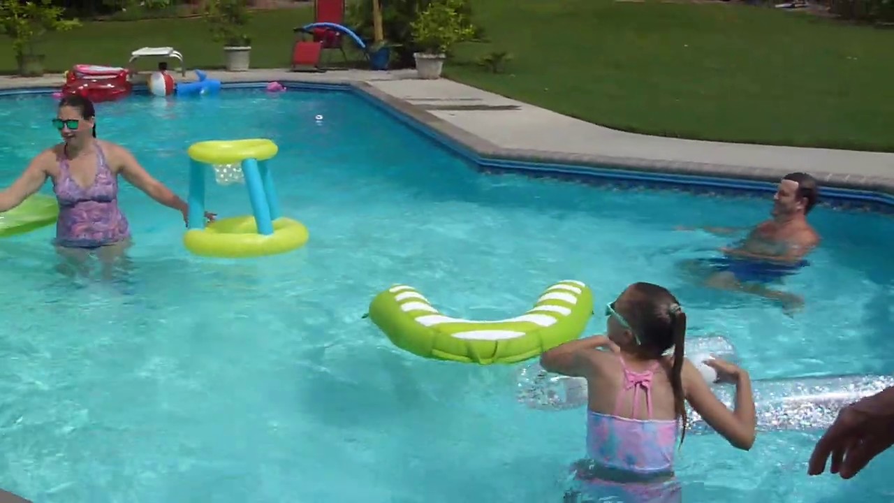 Shooting Some Hoops in the Pool - Evans, Georgia - YouTube