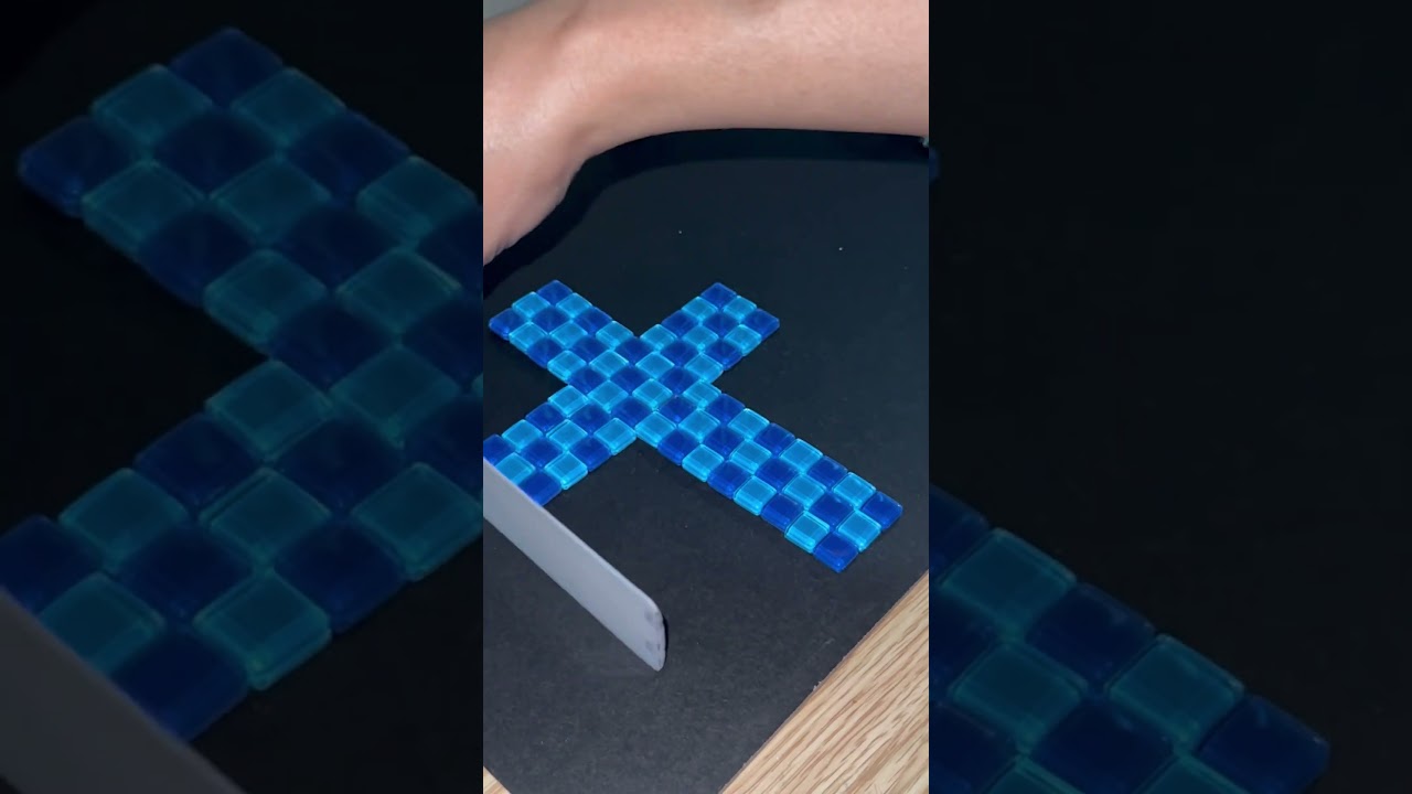 cross patterns using glass tiles 2.  