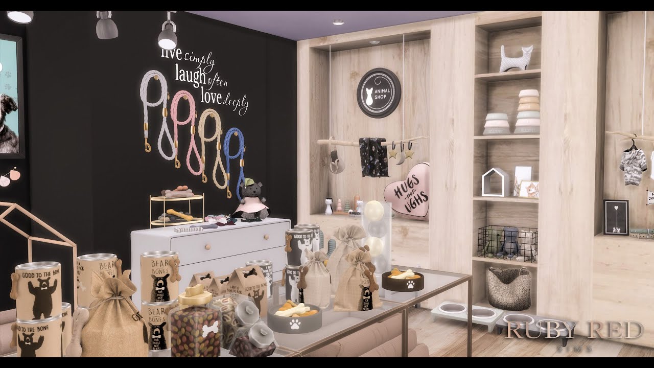 SIMS 4 Vet Clinic and Pet Shop NEW CC SETS STOP MOTION 模擬市民4 動物醫院