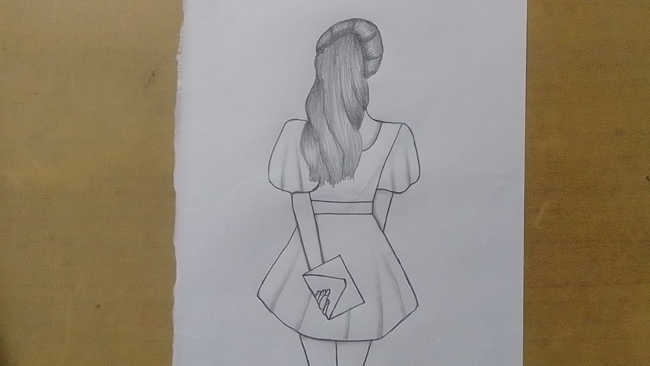How to draw a girl with Letter ll Pencil Drawing ll #drawing #easydrawingideas #art #artideas