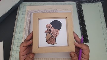 Shadowbox using 1 sheet 12x12 cardstock #howto #shadowbox #cardstock