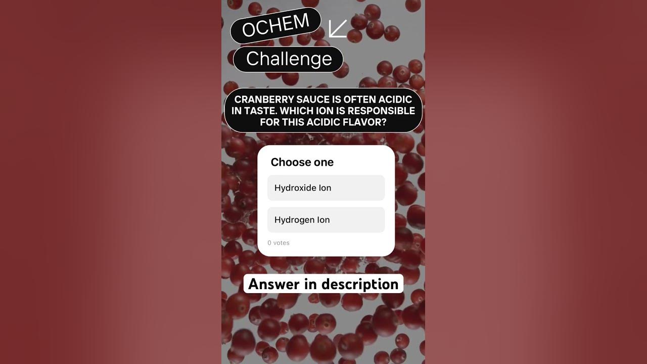 Which ion is responsible for this acidic flavor thanksgiving youtube