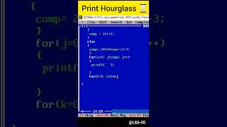 Print Hourglass ⏳ In C/C++ #50 #programming #coding #youtubeshorts #viral #shorts