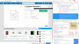 HOW TO GET CONTENT DELETED SHIRT FOR FREE USING INSPECT ELEMENT ON ROBLOX