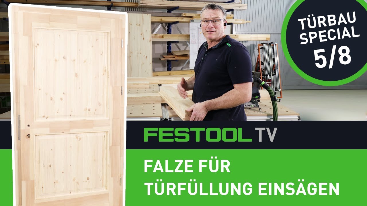 Wie baue ich eine Haustür? Teil 5/8: Falze für Füllungen einsägen ...