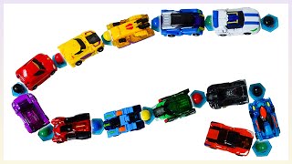 [메카드볼] 자동차 장난감 도미노 변신 놀이 Mecardball Car Robot Toy Donino Transformation Play
