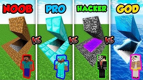 Minecraft Noob vs. Pro vs. Hacker vs. God  || SECRET BASE in Minecraft MAP! (Animation)