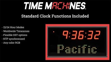 2 Row Dot Matrix Network Clock (PoE or WiFi)