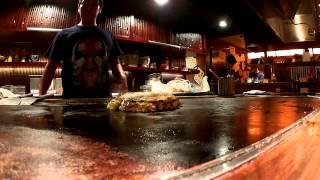 Cooking okonomiyaki and monjayaki around Shibuya