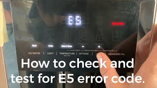 Kitchen Aid Refrigerator Not making ice.  E5 Error code.