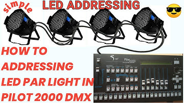 How to addressing LED PAR  light in pilot 2000 dmx||pilot 2000 dmx ko ek se jada LED se connect kare