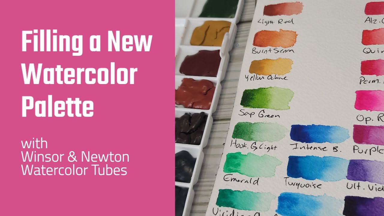 Filling A New Watercolor Palette With Winsor Newton Watercolor Paint filling-a-new-watercolor-palette-with-winsor-newton-watercolor-paint