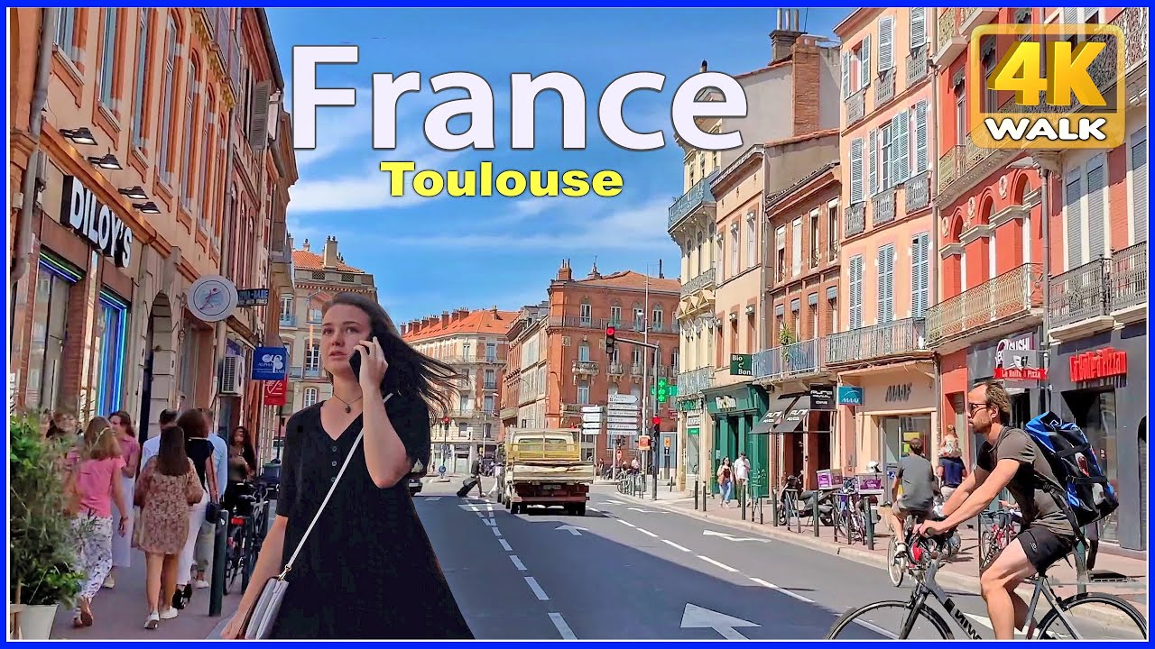 【4K】WALK Toulouse FRANCE - Saint-Étienne - Travel vlog