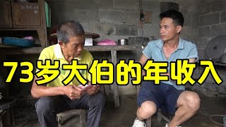 73岁大伯独自生活，聊起年收入兴高采烈，脸上洋溢着幸福的笑容【壮乡小莫】