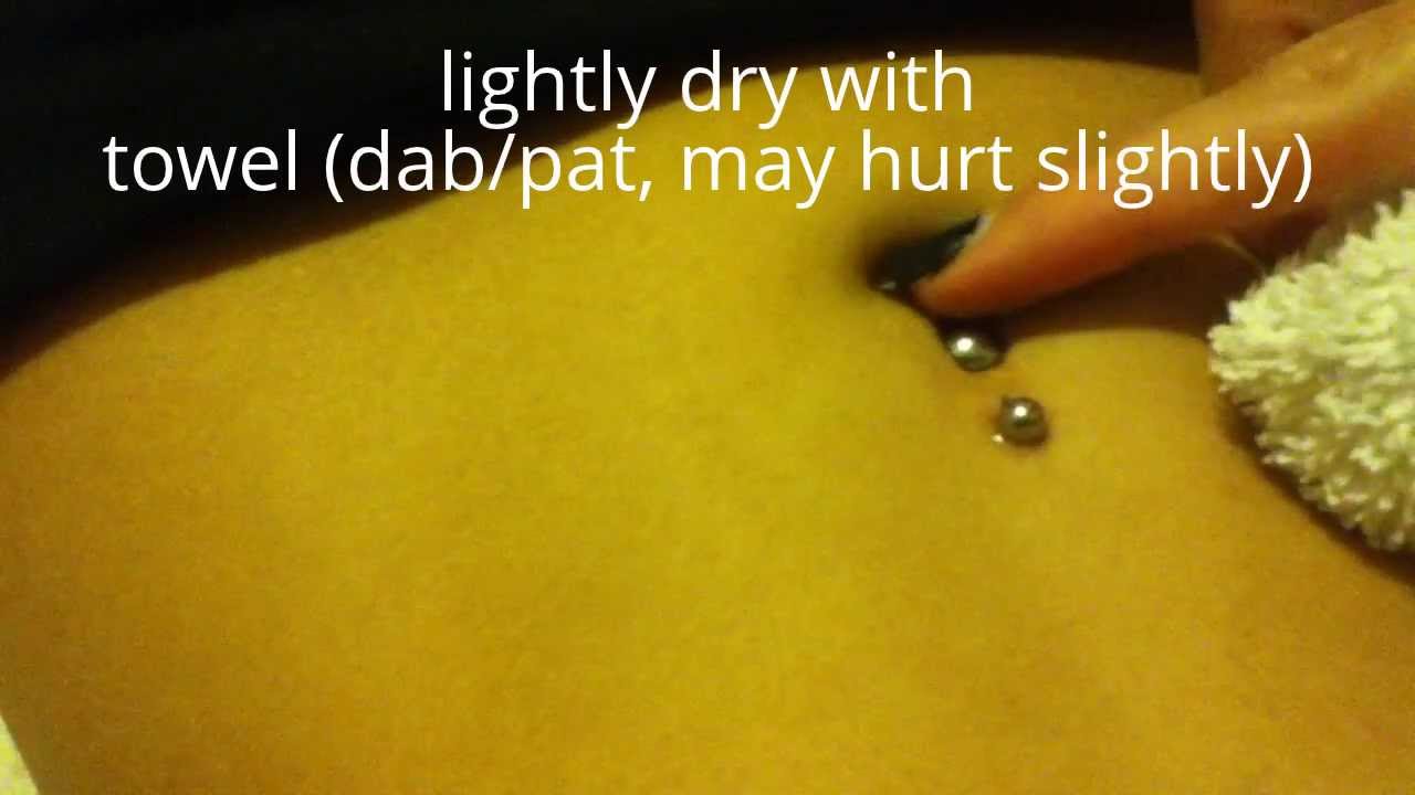 How to clean new belly button piercing - YouTube