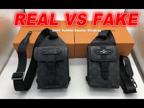 Real vs Fake LV Saumur Slingbag Comparison 