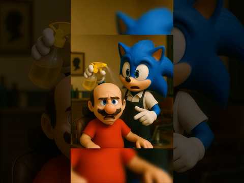 Новая прическа для лысого 😂 #mario #sonic #юмор #пародия
