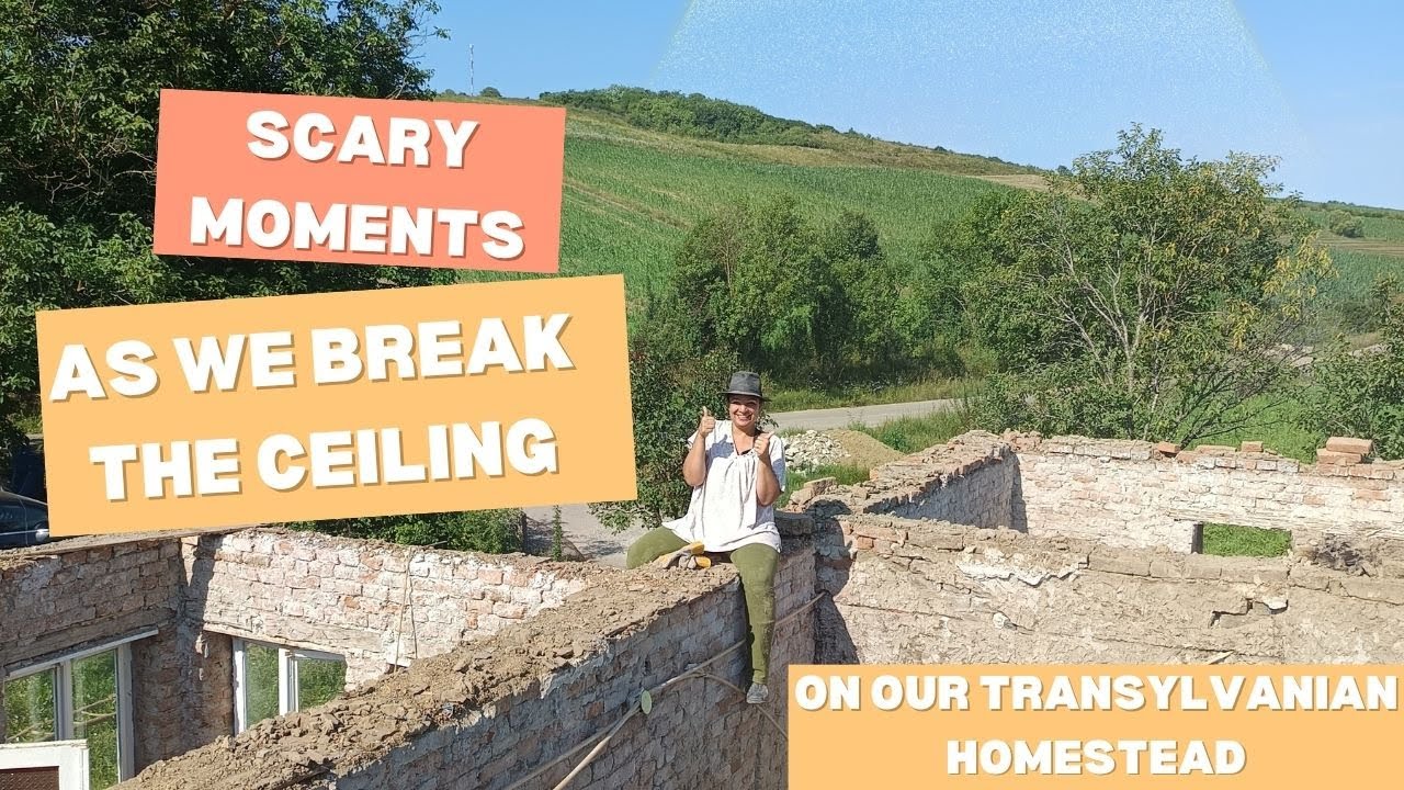 Scary moments as we break the ceiling on our transilvanian homestead