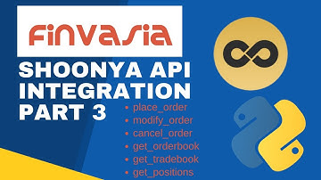 Finvasia Shoonya API Integration | Order Placement , Modify, Cancel |   Part -3