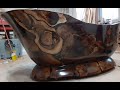 epoxy + wood = art bathtub    (drewniana wanna)   деревянная ванна     木製浴缸