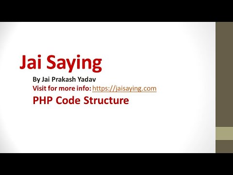 PHP code structure By JaiSaying - YouTube