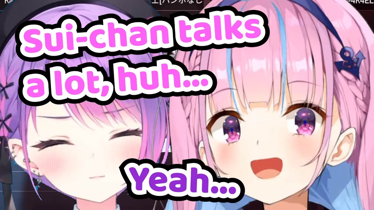Aqua and Towa Are Amazed by How Talkative Sui-chan is【Hololive | Osekkai VA | Aqua x Suisei x Towa】