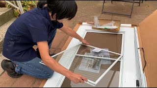 How To Remove & Re-Install Glass Panels & Insect Screen EMCO Storm Door Triple-Track 300 400 Series