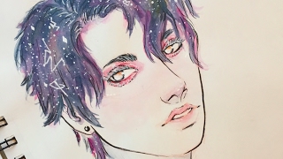 Galaxy Gore Watercolour Painting