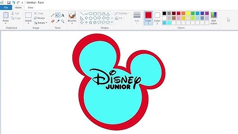 Hoe teken je een variant van het Disney Junior-logo met MS Paint | Hoe teken je op je computer